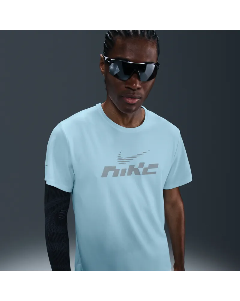 Nike Miler Flash Dri-FIT UV Kurzarm-Laufoberteil (Herren) - Blau Blau