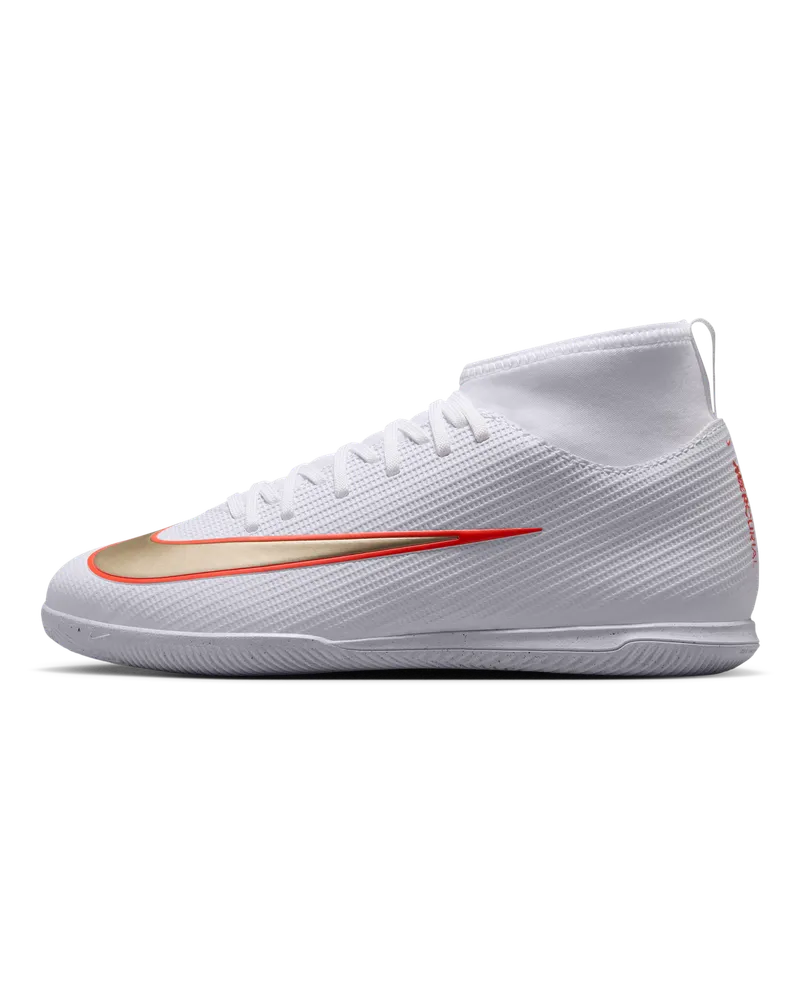 Nike Jr. Mercurial Superfly 11 Club High-Top Fußballschuh für Hallen- und Hartplätze (ältere Kinder) - Weiß Weiß