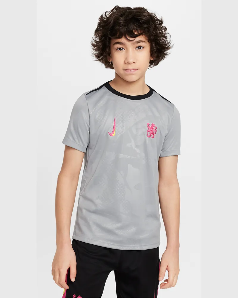 Nike Chelsea FC Academy Pro Third  Dri-FIT Pre-Match-Fußballoberteil (ältere Kinder) - Grau Grau