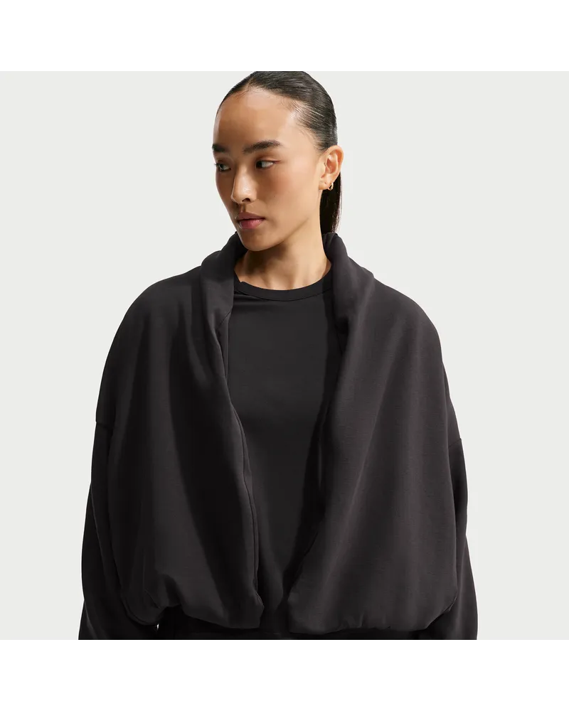 Nike 24.7 ImpossiblySoft Plush Therma-FIT Jacke mit Schalkragen (Damen) - Schwarz Schwarz