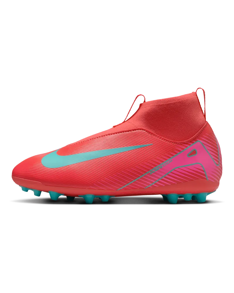 Nike Jr. Mercurial Superfly 10 Academy High-Top-Fußballschuh für Kunstrasen (jüngere/ältere Kinder) - Rot Rot