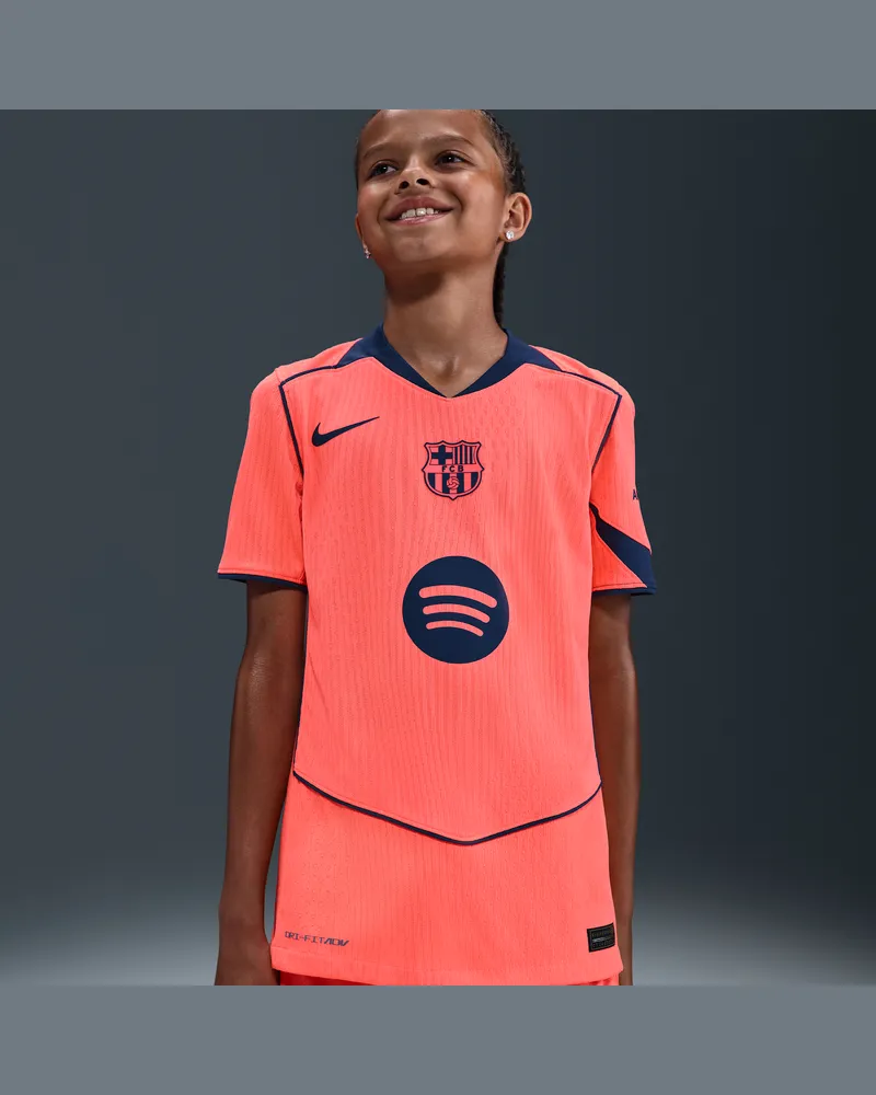 Nike FC Barcelona 2025/26 Match Third  Dri-FIT ADV Total 90 Authentic Fußballtrikot (ältere Kinder) - Orange Orange