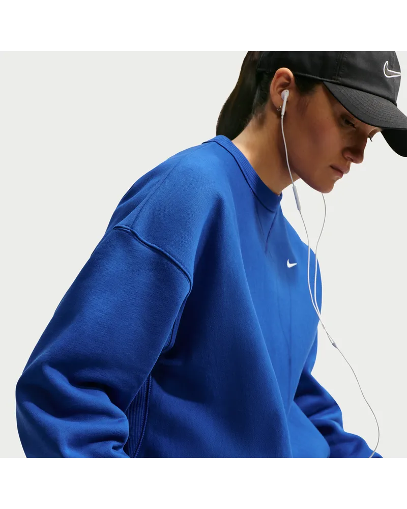 Nike Studio Fleece Heavyweight Oversize-Rundhalspullover (Damen) - Blau Blau