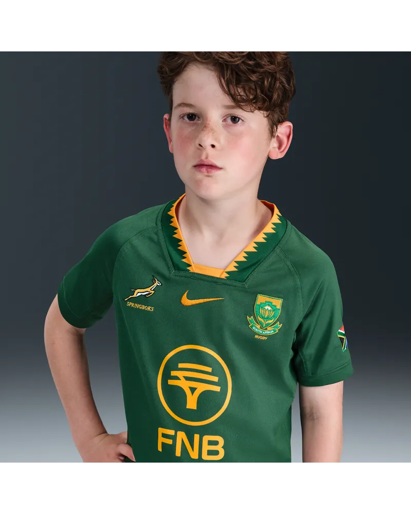Nike Springboks 2025/26 Stadium Home  Rugby Replika-Heimtrikot (ältere Kinder) - Grün Grün