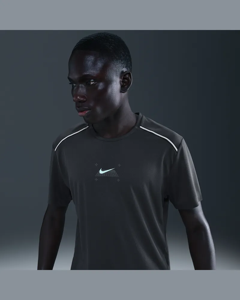 Nike Miler Kurzarm-Laufoberteil (Herren) - Grau Grau