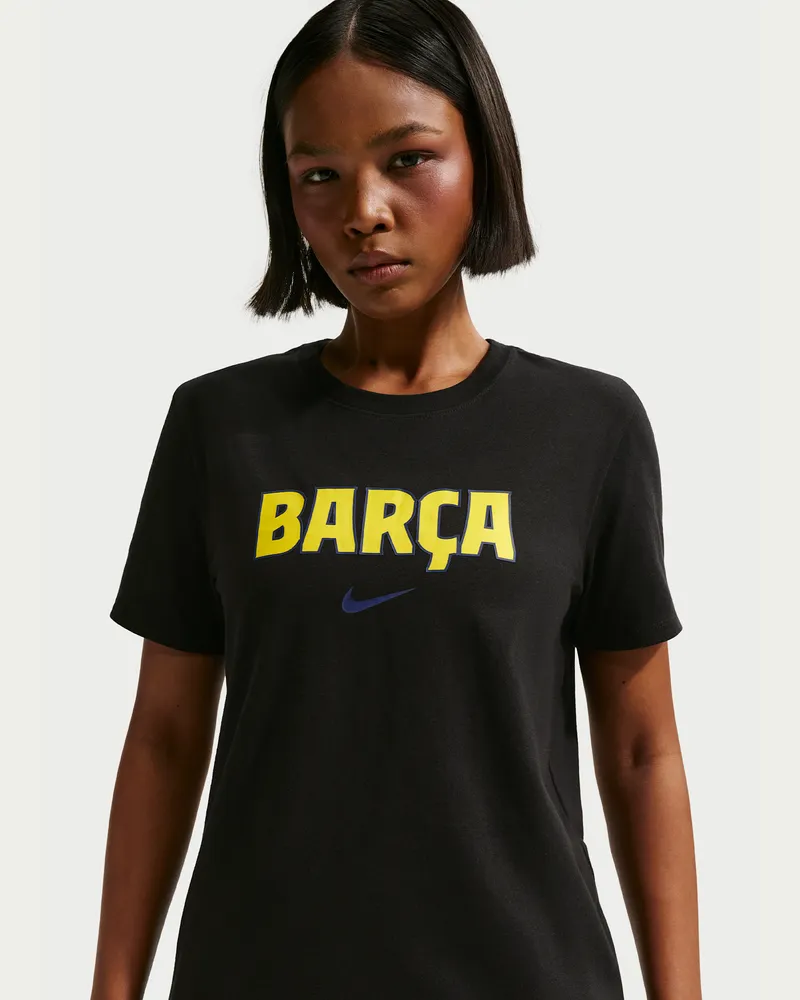 Nike FC Barcelona  Fußball-T-Shirt für Damen - Schwarz Schwarz