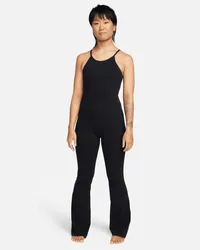 Nike Zenvy Dri-FIT Ganzkörper-Bodysuit mit ausgestelltem Bein für Damen - Schwarz Schwarz