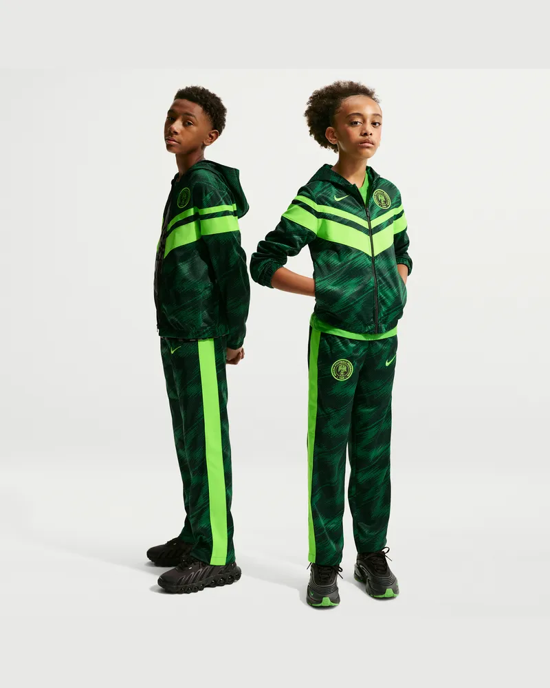 Nike Nigeria  Dri-FIT Fußball-Trainingsanzug mit Kapuze (ältere Kinder) - Grün Grün