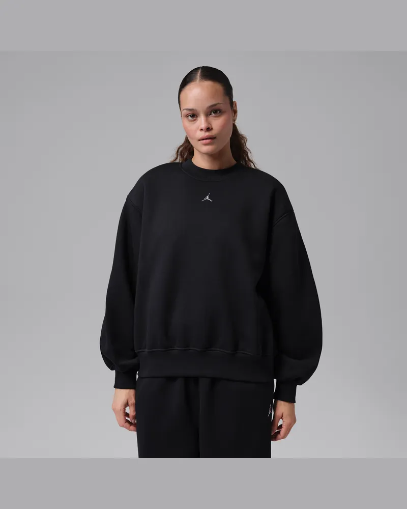 Jordan Brooklyn Fleece-Sweatshirt mit Rundhalsausschnitt für Damen - Schwarz Schwarz