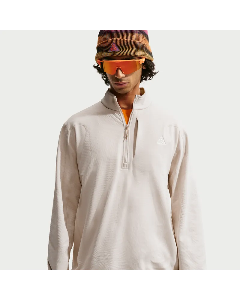 Nike ACG "Wolf Grid" Therma-FIT Wanderoberteil mit Halbreißverschluss (Herren) - Braun Braun