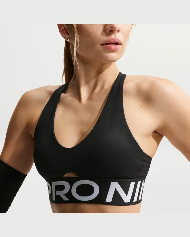 Nike Pro Sculpt gepolsterter Sport-BH mit mittlerem Halt - Schwarz Schwarz