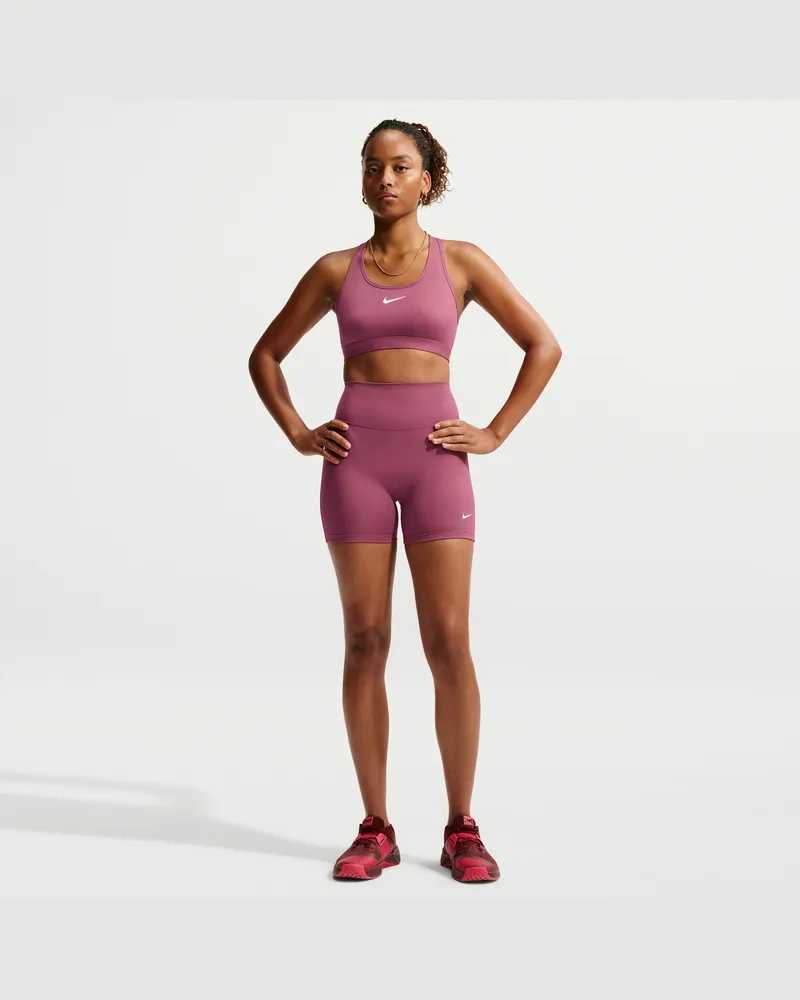 Nike One Bike Shorts mit hohem Bund für Damen (ca. 12,5 cm) - Rot Rot