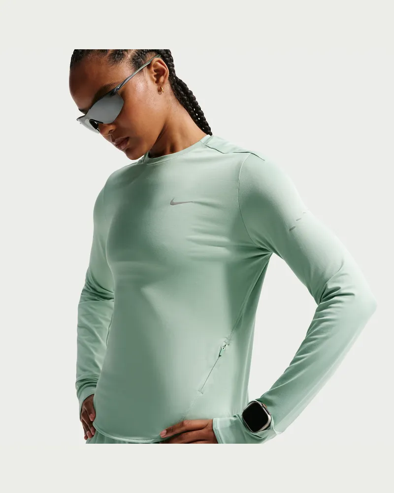 Nike Swift UV Lauf-Longsleeve mit Rundhalsausschnitt und Dri-FIT-Technologie (Damen) - Grün Grün