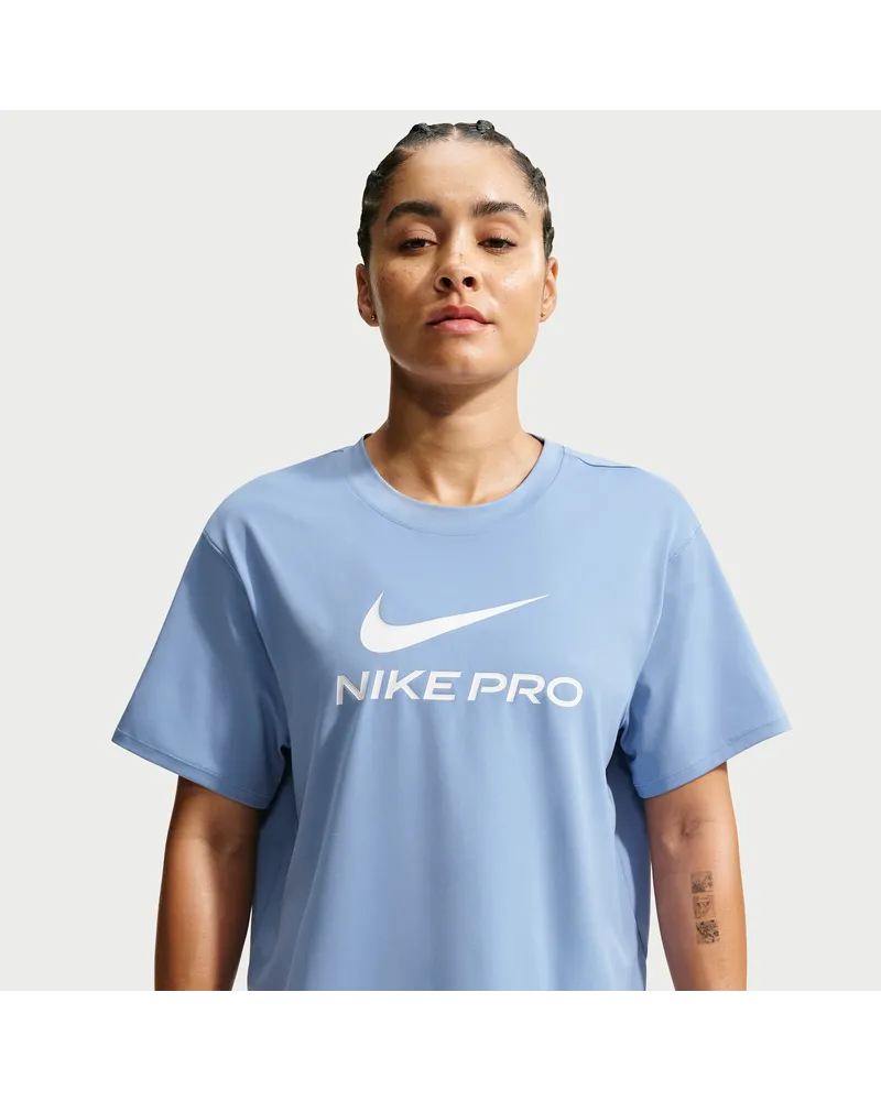 Nike Pro T-Shirt mit weitem Schnitt (Damen) - Blau Blau