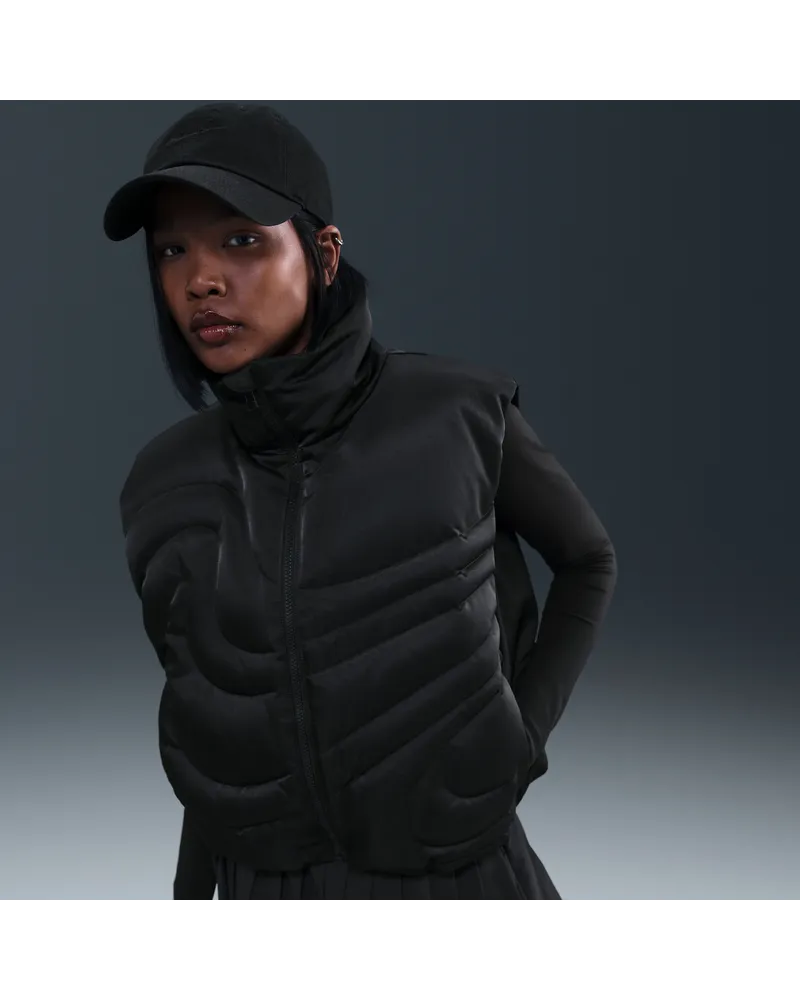 Nike Swoosh Series Oversize-Daunenweste (Damen) - Schwarz Schwarz
