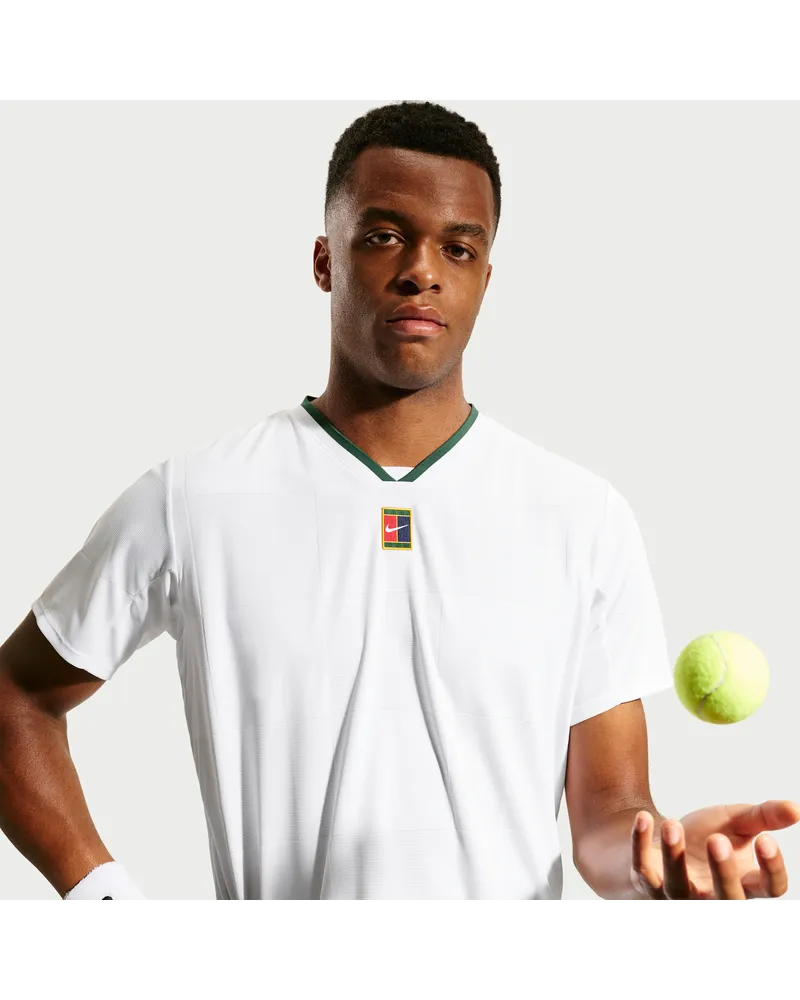 Nike Court Slam Dri-FIT ADV Tennisoberteil (Herren) - Weiß Weiß