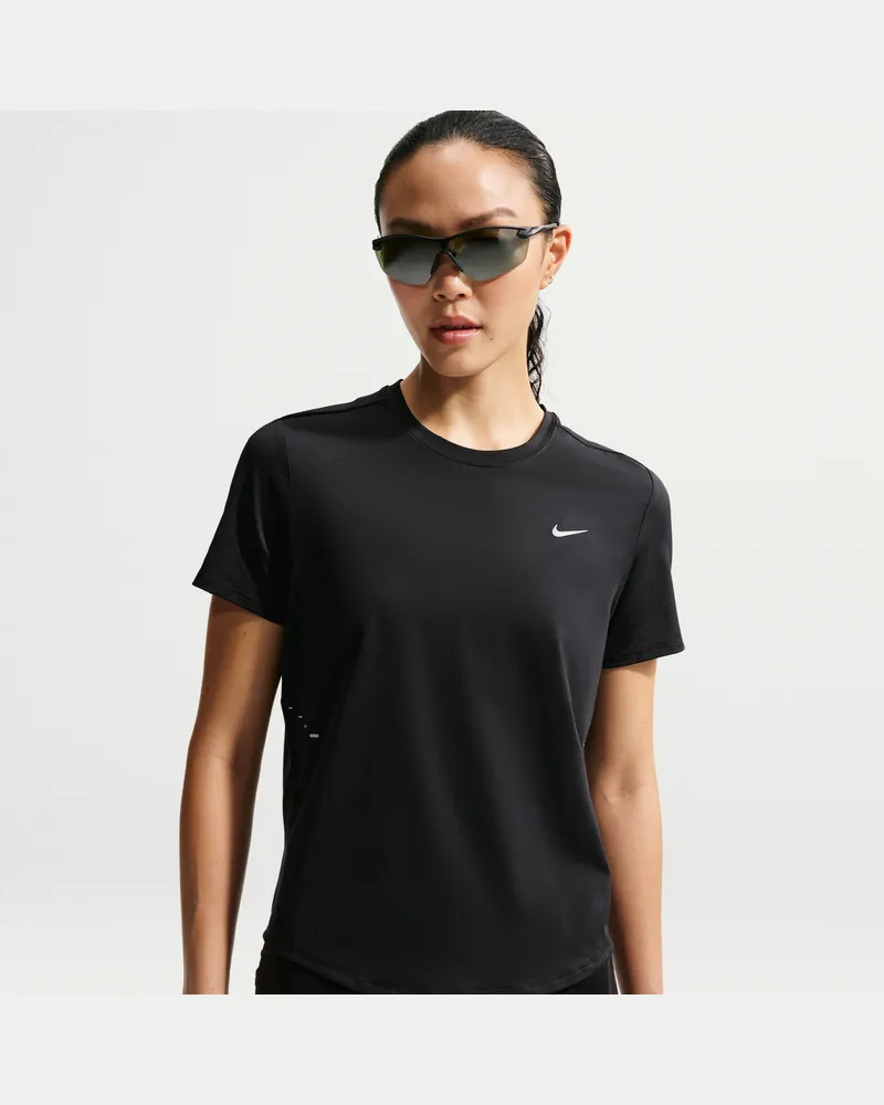 Nike Swift Dri-FIT Kurzarm-Laufoberteil (Damen) - Schwarz Schwarz