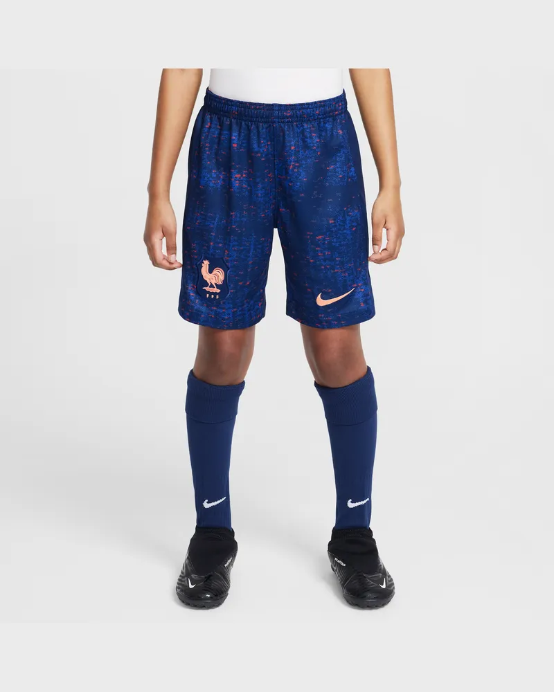 Nike FFF 2025/26 Stadium Home  Replika-Fußballshorts mit Dri-FIT-Technologie (ältere Kinder) - Blau Blau