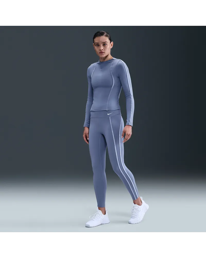 Nike One 7/8-Leggings mit hohem Bund (Damen) - Blau Blau