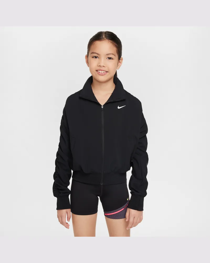 Nike Dri-FIT-Jacke aus leichtem Material (Mädchen) - Schwarz Schwarz