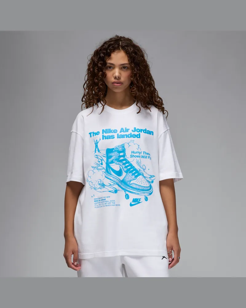 Jordan Oversize-T-Shirt mit Grafik für Damen - Weiß Weiß
