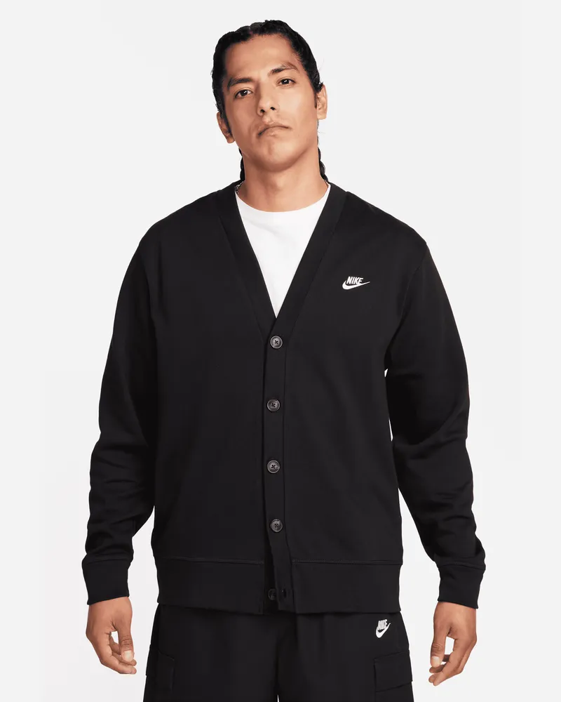 Nike Club Fairway-Strickjacke für Herren - Schwarz Schwarz
