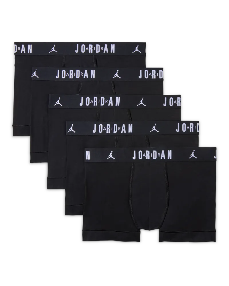 Jordan Dri-FIT Shorts aus Baumwolle (5er-Pack, Herren) - Schwarz Schwarz