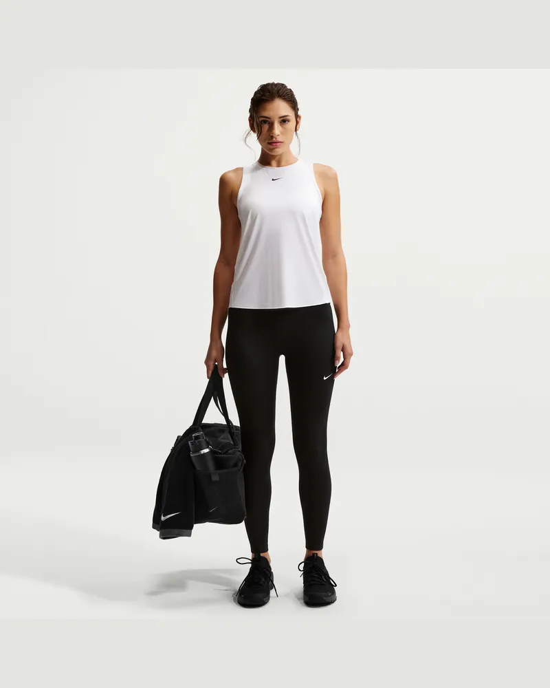 Nike One 7/8-Leggings mit hohem Bund (Damen) - Schwarz Schwarz