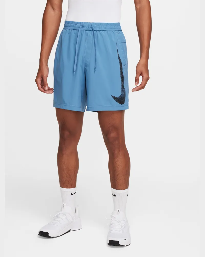 Nike Form Swoosh vielseitige Dri-FIT-Shorts ohne Futter (Herren, ca. 18 cm) - Blau Blau