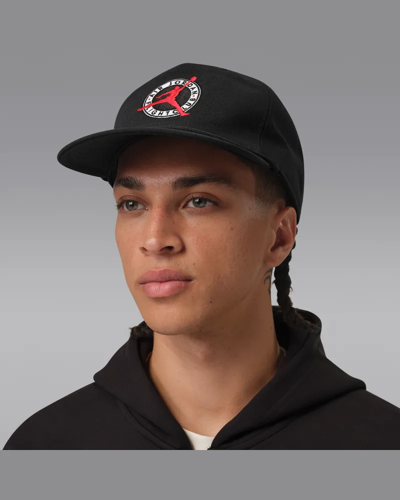 Jordan Flight Club Pro unstrukturierte Cap mit flachem Schirm - Schwarz Schwarz