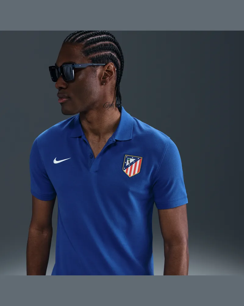 Nike Atlético Madrid The  Polo Nike Dri-FIT Fußball-Poloshirt (Herren) - Blau Blau