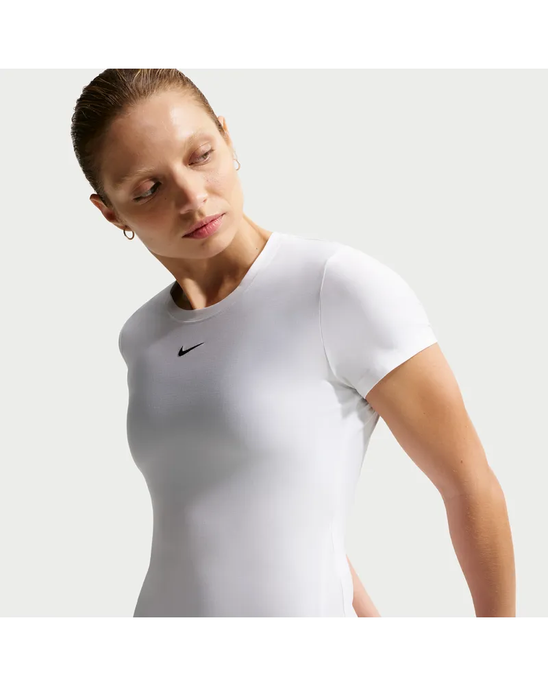 Nike Victory Dri-FIT Kurzarm-Tennisoberteil (Damen) - Weiß Weiß