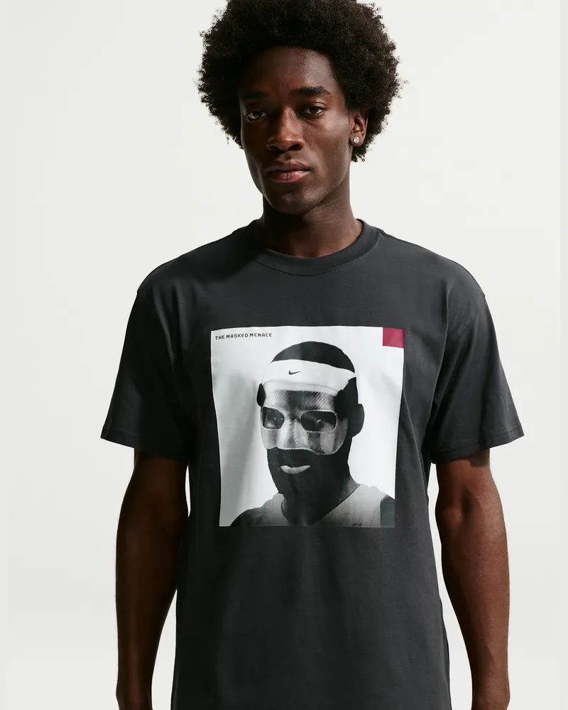 Nike LeBron "Masked Menace" Basketball-T-Shirt (Herren) - Schwarz Schwarz