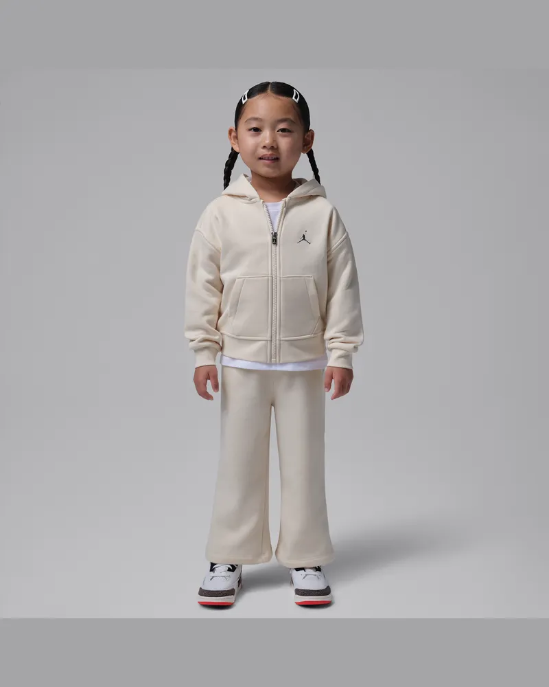 Jordan Brooklyn Fleece 2-teiliges Kapuzenjacken-Set (Kleinkinder) - Weiß Weiß
