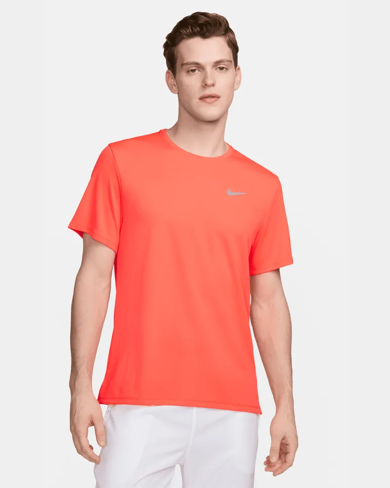 Nike Miler Dri-FIT Kurzarm-Laufoberteil für Herren - Rot Rot