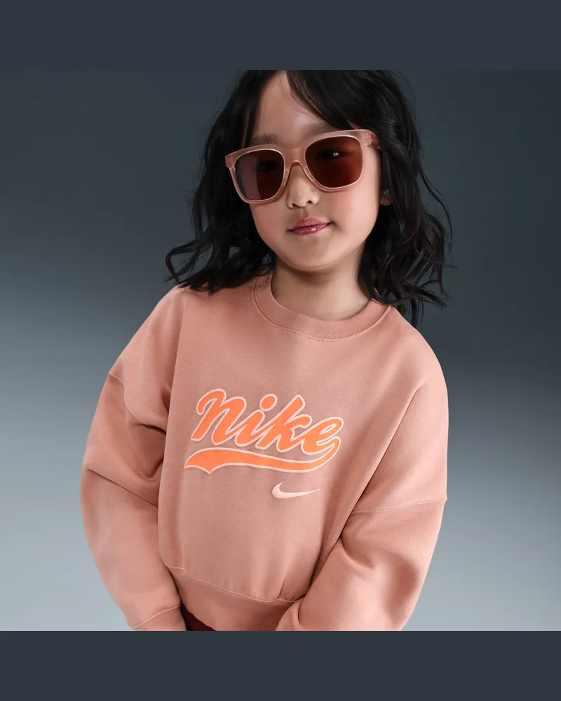 Nike Sportswear Fleece-Sweatshirt mit verkürztem Schnitt für ältere Kinder (Mädchen) - Pink Pink