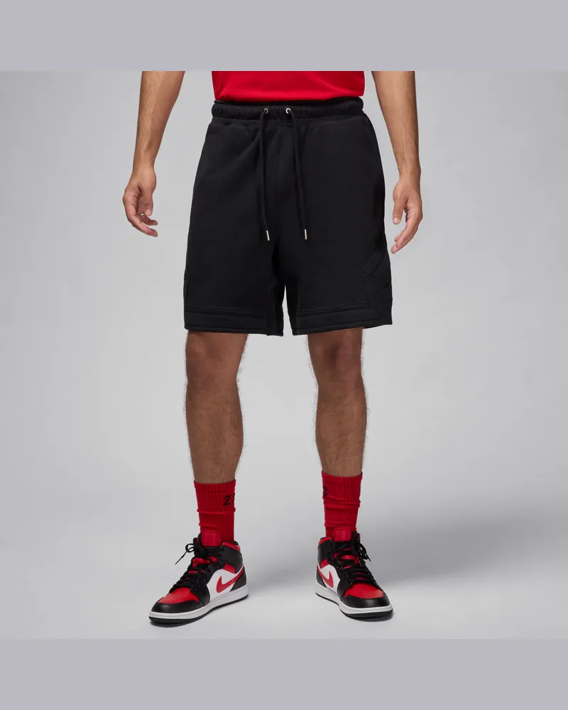 Jordan Flight Fleece Shorts mit diamantförmigen Akzenten (für Herren) - Schwarz Schwarz