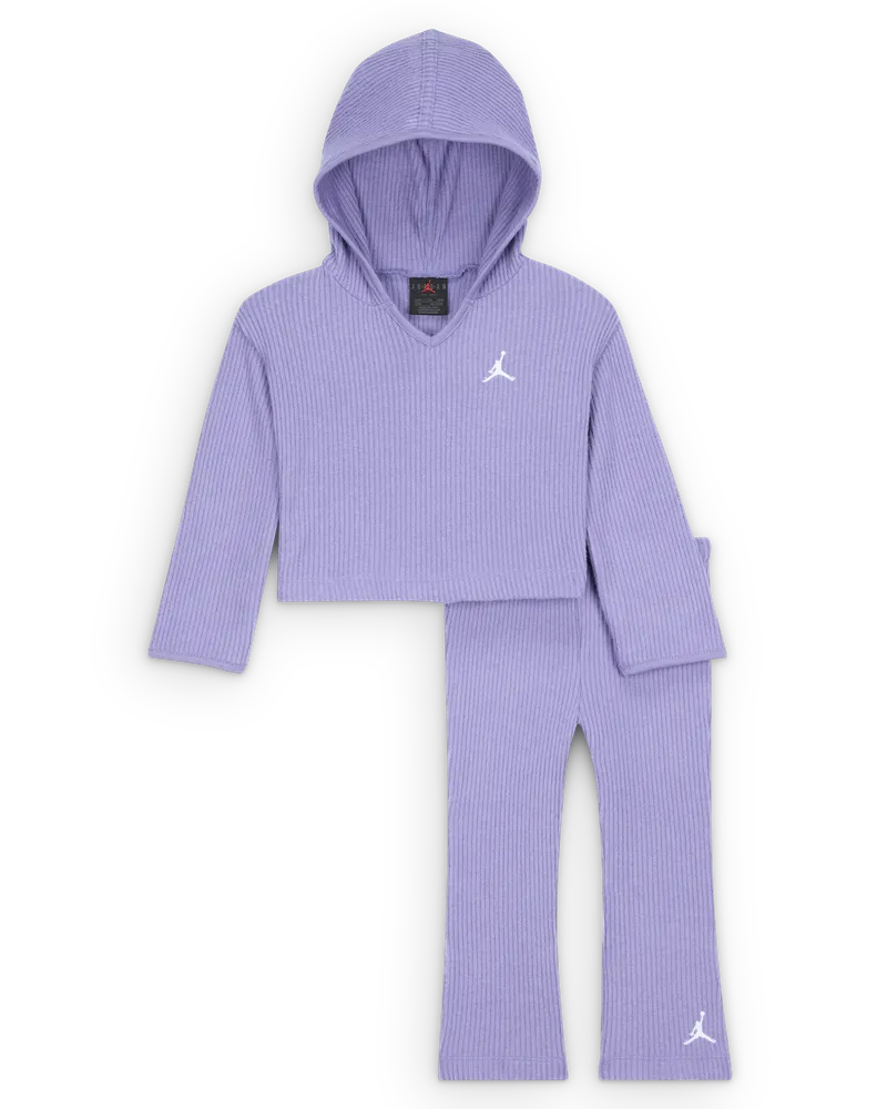 Jordan Heir To The Crown zweiteiliges Ripp-Pullover-Set (Babys, 12–24 Monate) - Lila Lila