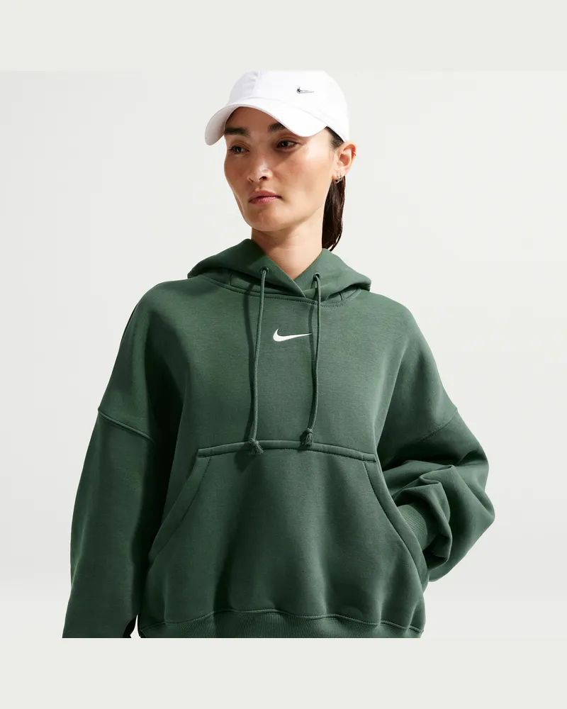Nike Phoenix Fleece überextragroßer Hoodie für Damen - Grün Grün