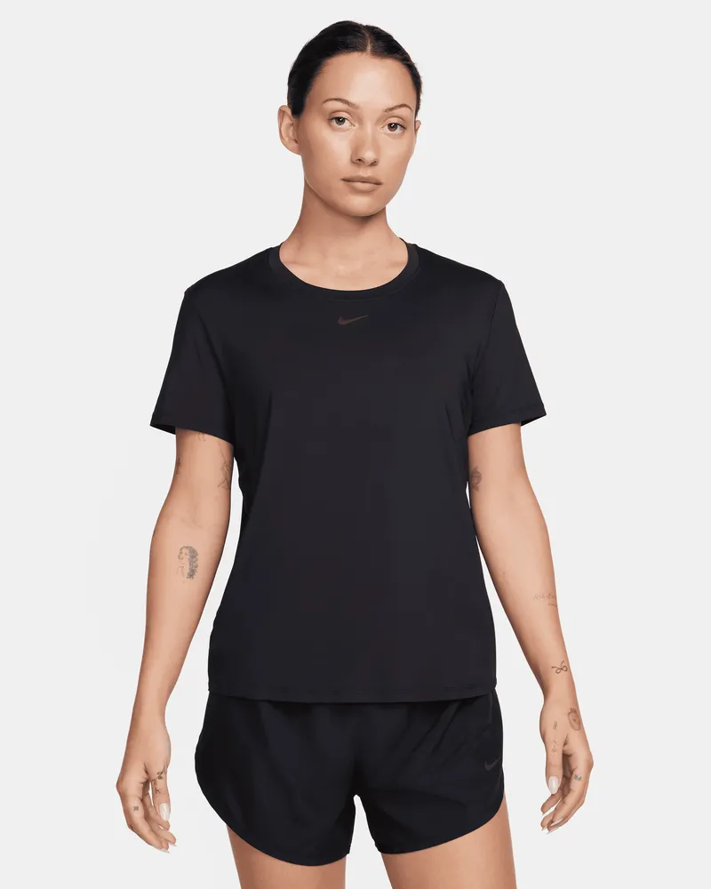 Nike One Classic Dri-FIT Kurzarm-Oberteil für Damen - Schwarz Schwarz