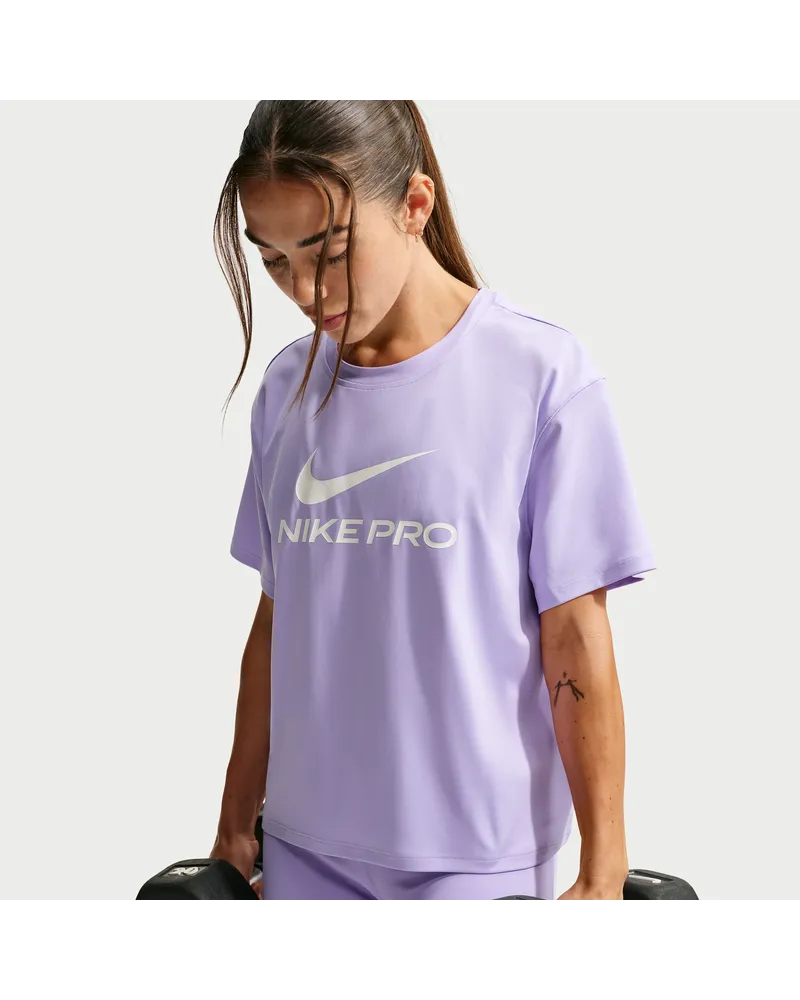 Nike Pro T-Shirt mit weitem Schnitt (Damen) - Lila Lila