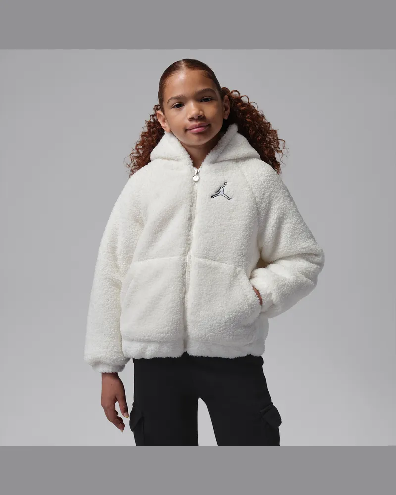 Jordan hochflorige Jacke (ältere Kinder) - Weiß Weiß