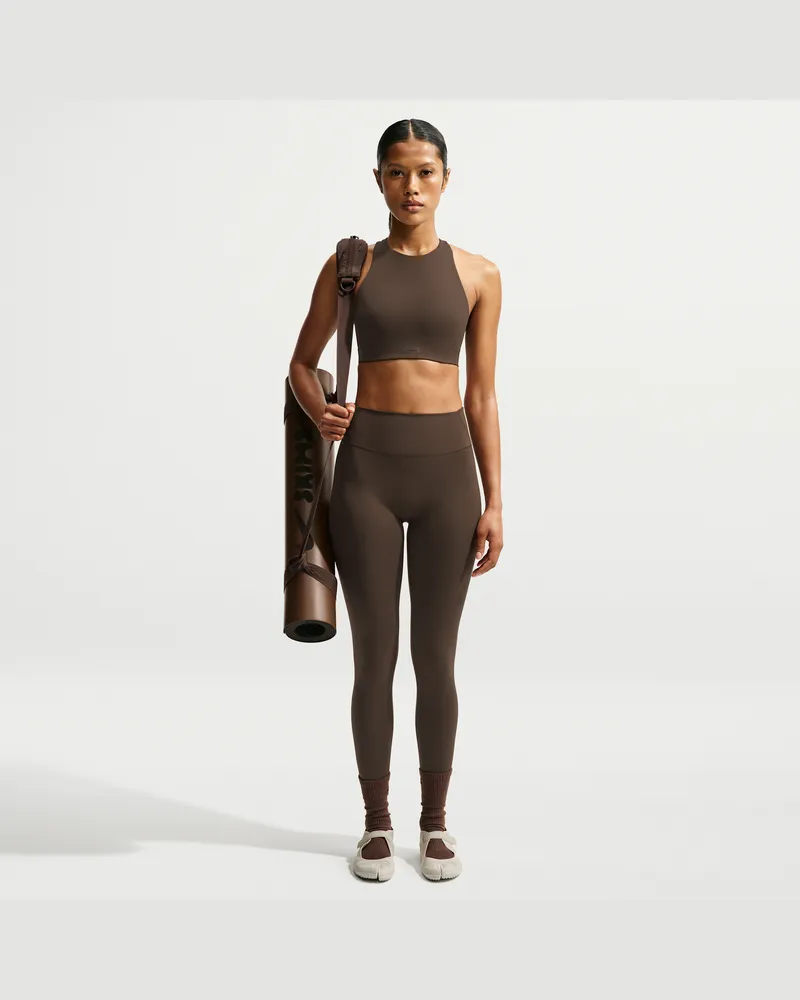 Nike SKIMS Leggings mit 66 cm hohem Bund und mattem Material (Damen) - Braun Braun
