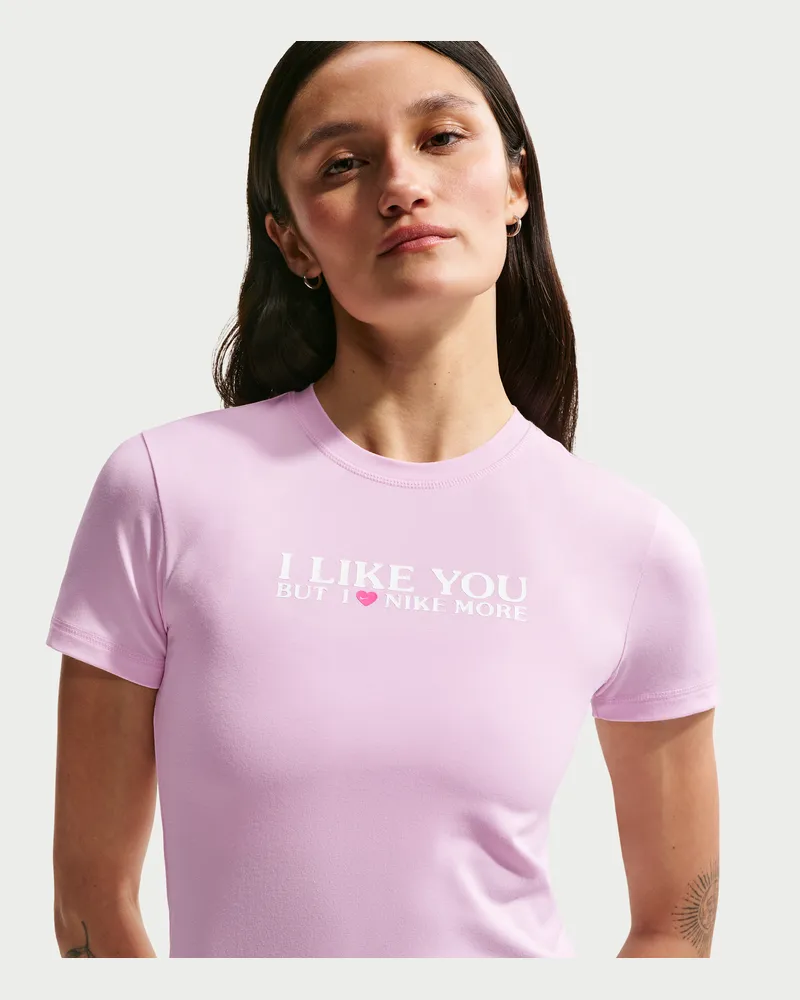 Nike Kurzarm-T-Shirt (Damen) - Pink Pink