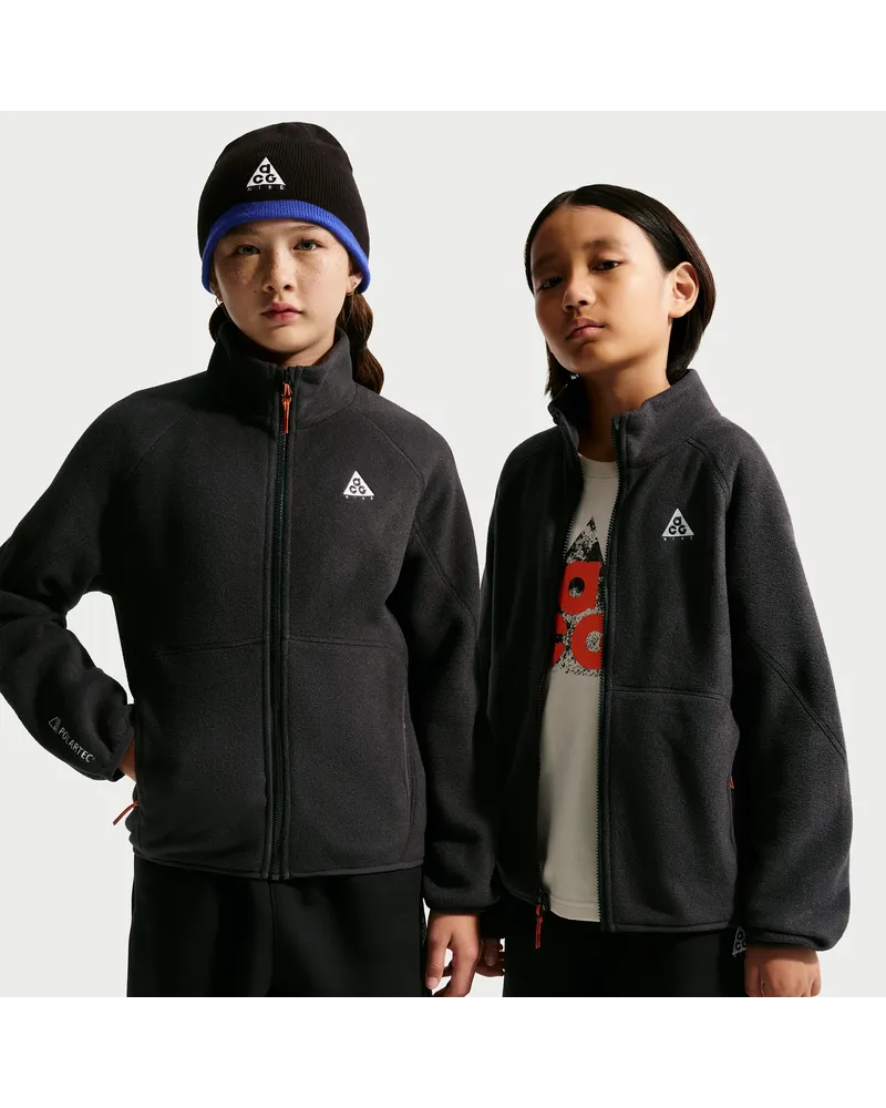 Nike ACG Polar-Fleece-Wanderjacke (ältere Kinder) - Schwarz Schwarz