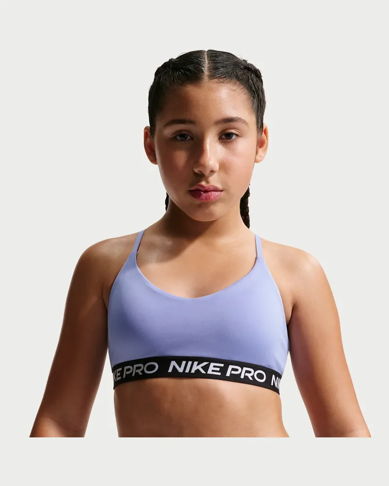 Nike Pro Indy Sport-BH (ältere Kinder, Mädchen) - Lila Lila