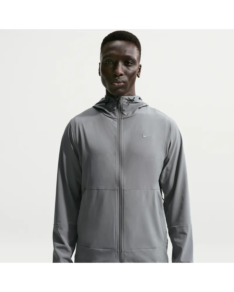 Nike Unlimited vielseitige Repel-Jacke mit Kapuze für Herren - Grau Grau