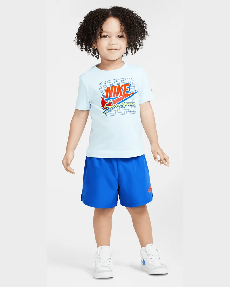 Nike Dri-FIT Ace Your Game zweiteiliges Taft-Shorts-Set (jüngere Kinder) - Blau Blau