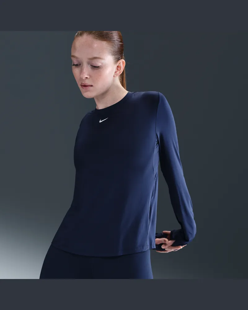 Nike One Classic Dri-FIT Longsleeve-Oberteil für Damen - Blau Blau
