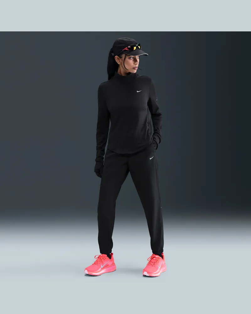 Nike Tempo Warm Dri-FIT Laufhose in voller Länge mit mittelhohem Bund (Damen) - Schwarz Schwarz